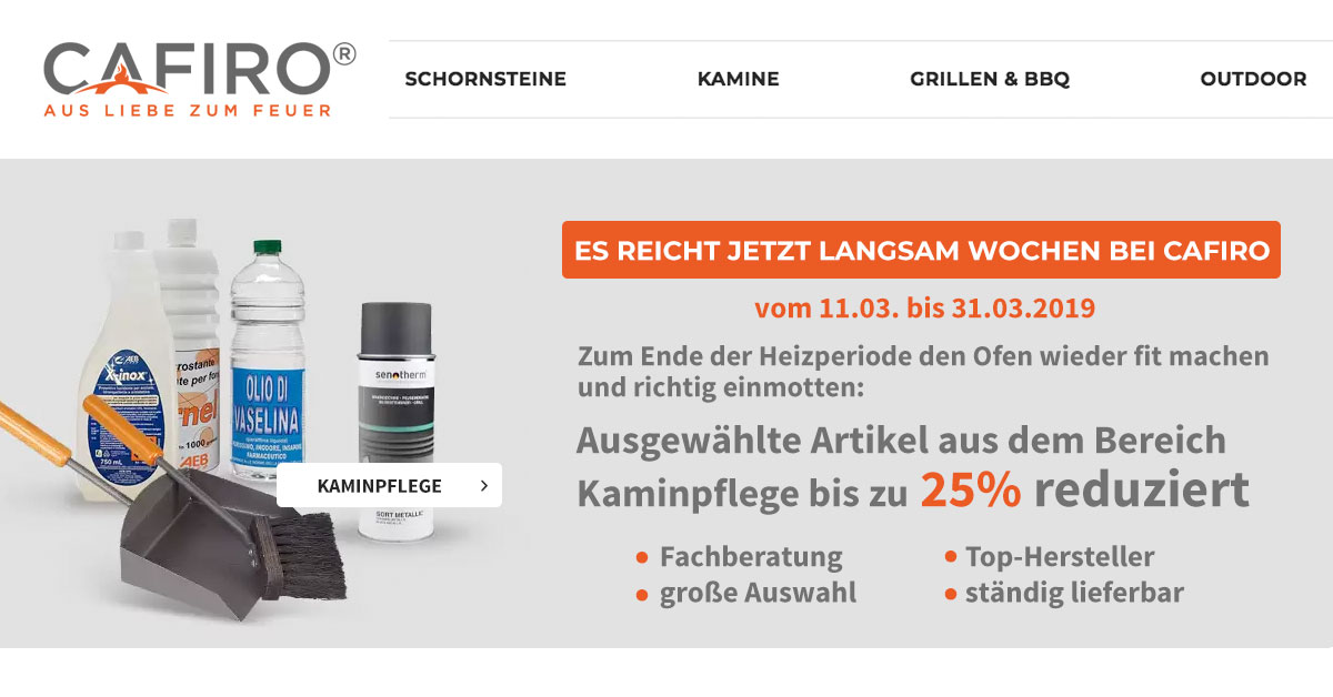 ES REICHT JETZT LANGSAM WOCHEN bei CAFIRO®