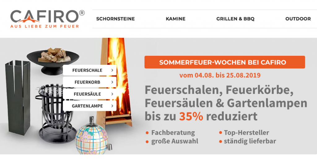 SOMMERFEUER WOCHEN bei CAFIRO