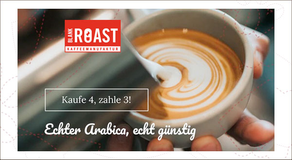 Arabica-Kaffee-Aktion Blankroast