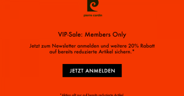 VIP-Sale bei Pierre Cardin