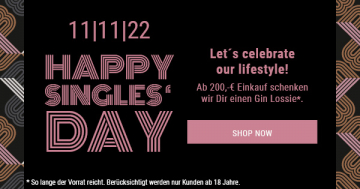 SinglesDay-Aktion bei Baldessarini