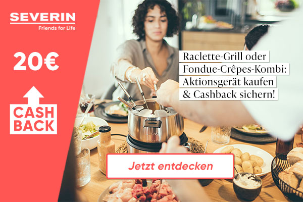 20 Euro Cashback-Aktion bei SEVERIN - PeakLive GmbH